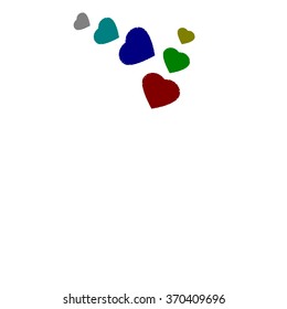 Colorful hearts background for your text and logo
