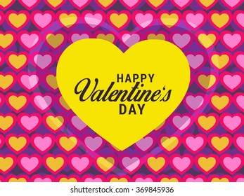 Colorful hearts decorated greeting card design for Happy Valentine's Day.