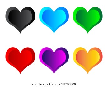 colorful hearts illustration