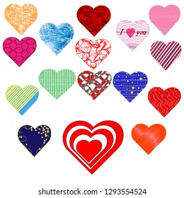 colorful hearts for the lovers