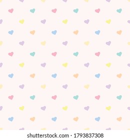Colorful hearts repeat pattern design, abstract seamless pattern 