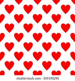 Colorful hearts seamless pattern. Romantic background. Vector illustration