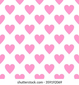 Colorful hearts seamless pattern. Romantic background. Vector illustration