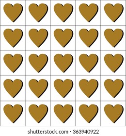 Colorful hearts seamless pattern. Romantic background. Vector illustration
