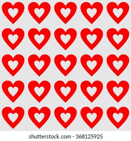 Colorful hearts seamless pattern. Romantic background. Vector illustration
