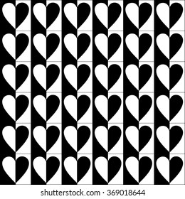 Colorful hearts seamless pattern. Romantic background. Vector illustration