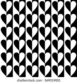 Colorful hearts seamless pattern. Romantic background. Vector illustration