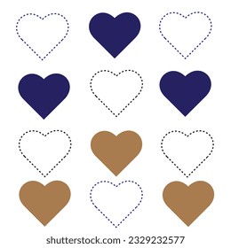 Coloridos corazones sin fisuras, patrón de repetición. Colores múltiples, filas cardíacas. Lo mejor para tela infantil, ducha de bebé, San Valentín, textil, papel de libro de recortes.