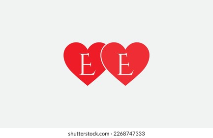 Colorful hearts shape. Double heart sign letters. Valentine icon and love symbol. Romance love with heart sign and letters. Gift red love