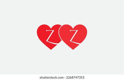Colorful hearts shape. Double heart sign letters. Valentine icon and love symbol. Romance love with heart sign and letters. Gift red love