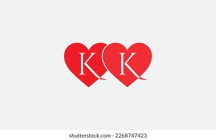 Colorful hearts shape. Double heart sign letters. Valentine icon and love symbol. Romance love with heart sign and letters. Gift red love