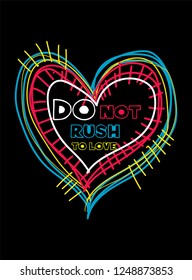 colorful heart,t-shirt design