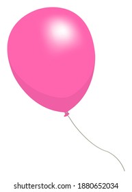 Colorful helium balloon vector illustration ( pink )