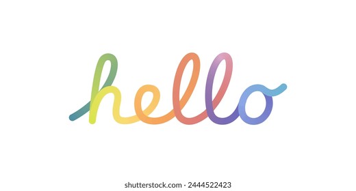 Colorful Hello Vibrant Typography Design