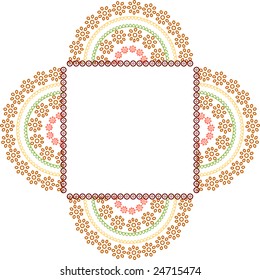 Colorful henna frame