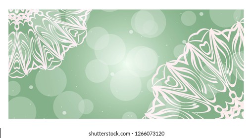 Colorful Henna Mandala Design, for FestiveFlyer Background. Vector illustration