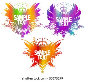 Colorful heraldic coat of arms