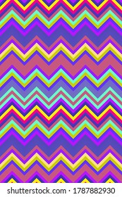 Patrón vectorial de zigzag de textura de chevron de arenque colorido, fondo abstracto geométrico sin soldadura o fondo de pared vintage.