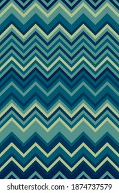 Farbige Herringbone-Chevron-Struktur Zickzack-Vektormuster, abstrakte geometrische nahtlose Hintergründe oder Vintage-Tapete.