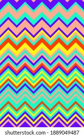 Farbige Herringbone-Chevron-Struktur Zickzack-Vektormuster, abstrakte geometrische nahtlose Hintergründe oder Vintage-Tapete.