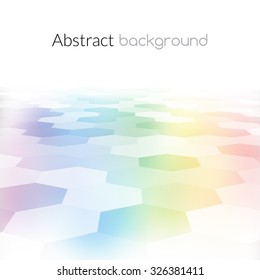 Colorful hex grid background texture. Vector Illustration.