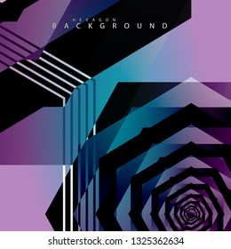 colorful hexagon abstract background. Transparent vector background in EPS 10