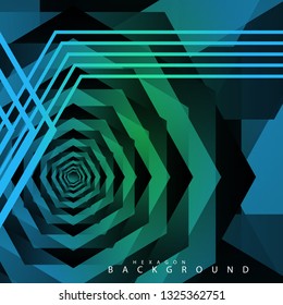 colorful hexagon abstract background. Transparent vector background in EPS 10