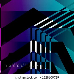 colorful hexagon abstract background. Transparent vector background in EPS 10