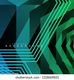 colorful hexagon abstract background. Transparent vector background in EPS 10