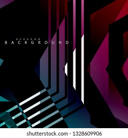 colorful hexagon abstract background. Transparent vector background in EPS 10