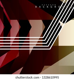 colorful hexagon abstract background. Transparent vector background in EPS 10