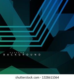 colorful hexagon abstract background. Transparent vector background in EPS 10
