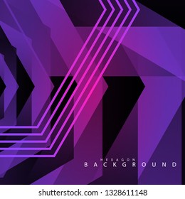 colorful hexagon abstract background. Transparent vector background in EPS 10