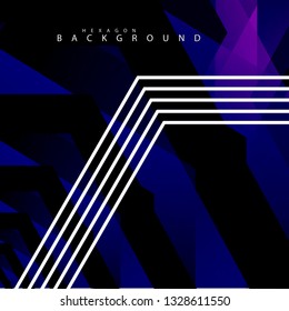 colorful hexagon abstract background. Transparent vector background in EPS 10
