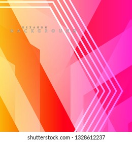 colorful hexagon abstract background. Transparent vector background in EPS 10