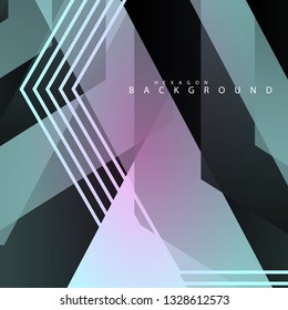 colorful hexagon abstract background. Transparent vector background in EPS 10