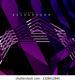 colorful hexagon abstract background. Transparent vector background in EPS 10