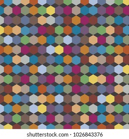 Colorful hexagon background.