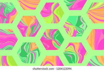 Colorful hexagon background. 
