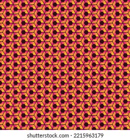 Colorful hexagon and dark abstract background