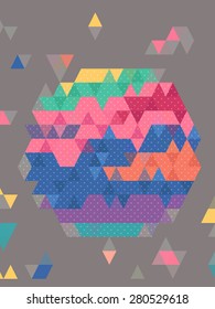 Colorful hexagon graphic