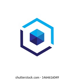 Colorful Hexagon Logo. Vector icon, logo, symbol for your company