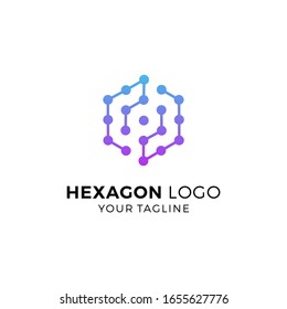 Colorful hexagon Logo Vector Illustration