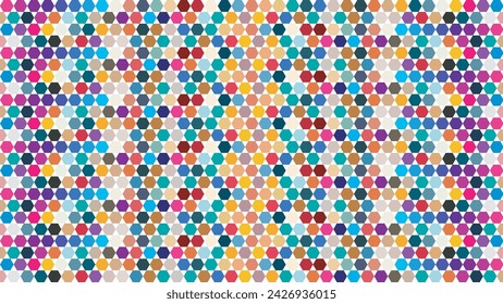 Colorful Hexagon multiple colors background backdrop