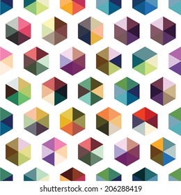 Colorful hexagon pattern. 