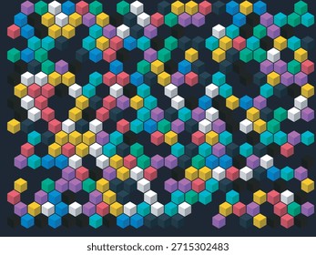 Colorido patrón hexagonal Elementos de diseño de fondo