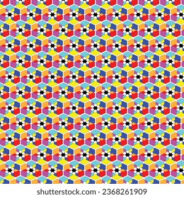 
Colorful hexagon pattern illustration, background