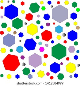 Colorful Hexagon Pattern - vektor