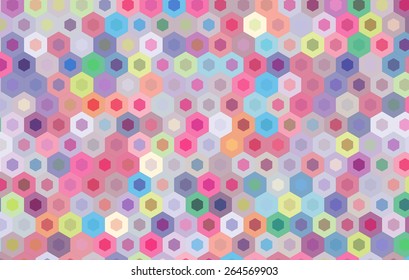colorful hexagon pattern.vector geometric background design.
