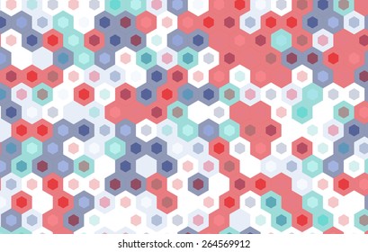colorful hexagon pattern.vector geometric background design.
